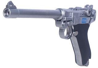 WE Пистолет Luger 'Parabellum' P08 6", хром (WE-P005)