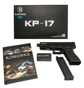 KJW Пистолет Glock 17, грингаз, резьба под глушитель (kp-17-tbc)