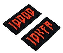 Нашивка Strike "Doom IDDQD & IDKFA", черный, 2 шт.