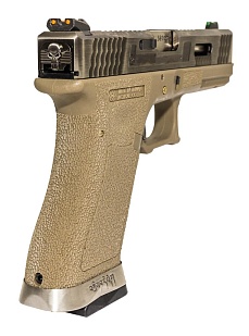 Пистолет WE Glock 18 G-Force серебряный, greengas (we-g002wet-8)