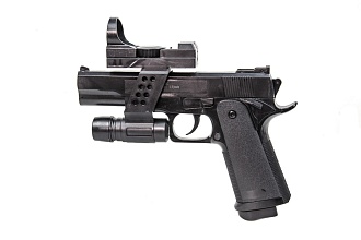 Пистолет Galaxy Colt 1911 с фонарем и коллиматором (g053c)