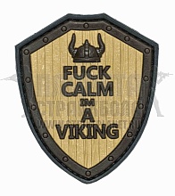 детальное фото Нашивка Zlo "Fuck calm I'm a Viking PVС" интернет-магазин "Планета страйкбола"