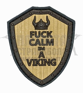 детальное фото Нашивка Zlo "Fuck calm I'm a Viking PVС" интернет-магазин "Планета страйкбола"