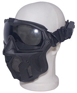 Маска с вентилятором, черная