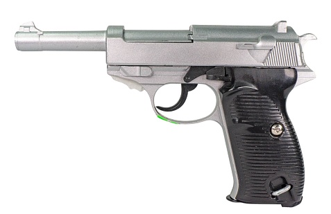 Galaxy Пистолет Walther P38 спринг, хром (g21s), не стреляет (уценка)