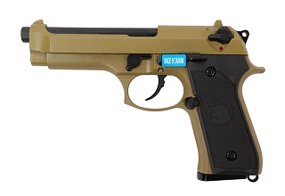 фото детально пистолет we beretta m92fs greengas tan(gp301t) интернет-магазин "Планета страйкбола"