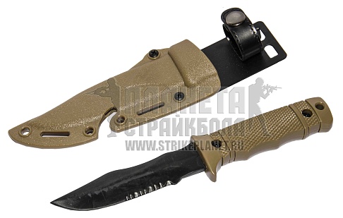 нож тренировочный t&d sog m37 пластик tan (td014 tn)