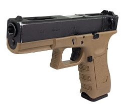 Пистолет WE Glock 18C Gen.3, грингаз, tan (Б/У)