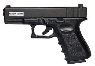 фото детально пистолет kjw glock 23, greengas (kjw-g23-ms-bk) интернет-магазин "Планета страйкбола"