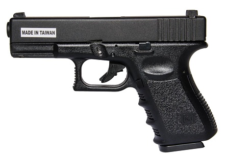 фото детально пистолет kjw glock 23, greengas (kjw-g23-ms-bk) интернет-магазин "Планета страйкбола"