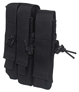 детальное фото Подсумок Strike для 3 магазинов пистолета-пулемета ПП, черный кордура интернет-магазин "Планета страйкбола"