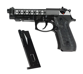Пистолет WE M92-Hex Cut-2Tone-w/rail-AUTO (we-m014-2t)