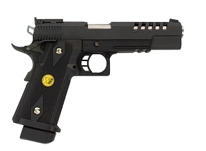 WE Пистолет Colt Hi Capa 5.1, greengas перфорированный кожух, WE-H002