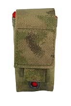 детальное фото Подсумок Strike с красной лентой, A-TACS Camo интернет-магазин "Планета страйкбола"