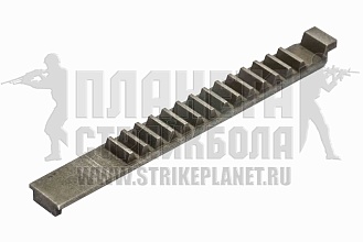 детальное фото для раздела Гребенка поршня SHS полнозубая стальная 14+1 зуб (Б/У) интернет-магазин "Планета страйкбола»