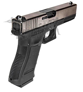 WE Пистолет Glock 17 gen.3, greengas, хром (WE-G001A-SV)