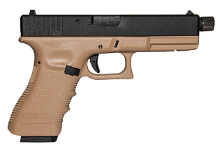 KJW Пистолет Glock 17, CO2, резьба под глушитель, tan (kp-17-tbc.co2-tan)