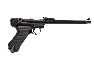 WE Пистолет Luger P-08 8", черный (gp403)