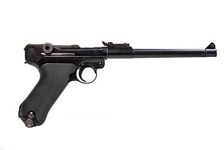 WE Пистолет Luger P-08 8", черный (gp403)