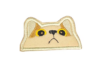 детальное фото Нашивка Strike "Мордочка котика", бежевый интернет-магазин "Планета страйкбола"