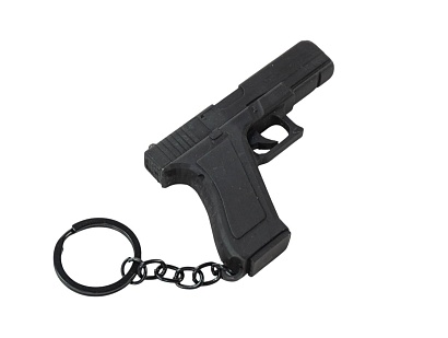 брелок strike пистолет glock, полимер, черный