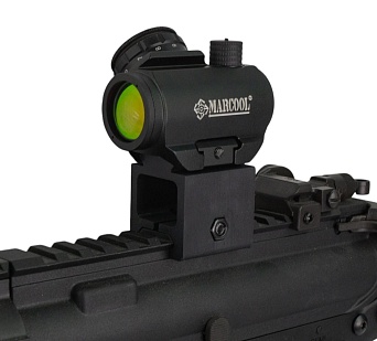 Крепление высокое Strike коллиматорного прицела T1 Micro на picatinny, 3D печать пластик