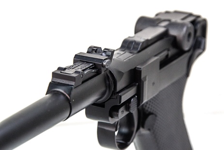 WE Пистолет Luger P-08 8", черный (gp403)