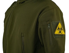 Нашивка Strike "Biohazard / Биологическая опасность (угроза)" 60 мм, треугольник, желтый