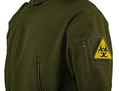 Нашивка Strike "Biohazard / Биологическая опасность (угроза)" 60 мм, треугольник, желтый