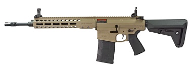 фото детально винтовка cyma barrett rec10 platinum version, mosfet, 16", tan, без акб и зу (rec.001 tn) (уценка) интернет-магазин "Планета страйкбола"
