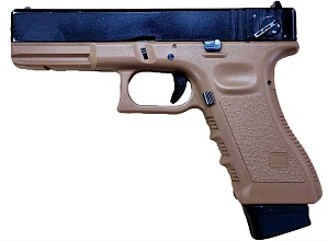 Пистолет KJW Glock 18 green gas, tan (Б/У)