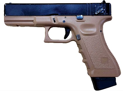 Пистолет KJW Glock 18 green gas, tan (Б/У)
