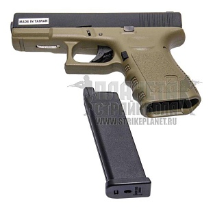 KJW Пистолет Glock 23, олива (kjw-g23-ms-od)