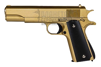 фото детально galaxy пистолет colt m1911 a1, спринг, золотой (g13gd) интернет-магазин "Планета страйкбола"