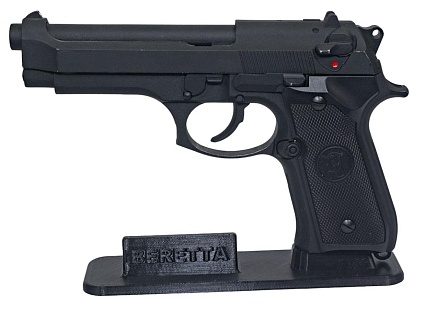подставка strike для пистолета beretta, 3d печать пластик