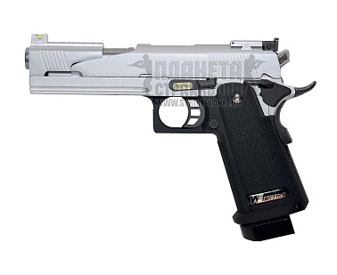 фото детально we пистолет colt hi capa 5.1 silver dragon version a, co2 интернет-магазин "Планета страйкбола"