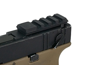 Планка picatinny Strike на целик пистолета Glock, пластик