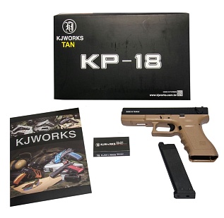 KJW Пистолет Glock 18, greengas, tan (kp-18-tan)