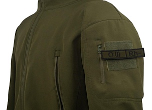 Нашивка Strike Группа крови O (I) Rh-, черный олива