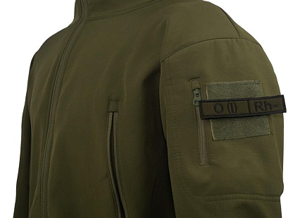 Нашивка Strike Группа крови O (I) Rh-, черный олива