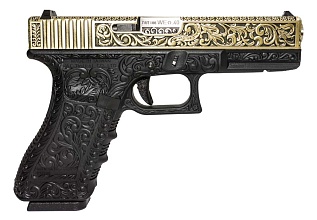 Пистолет WE Glock 17 с гравировкой (we-g001box-fb)