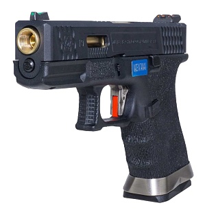 Пистолет WE G19 T1 – BK Slide / GD Barrel / BK Frame (we-g003wet-1)
