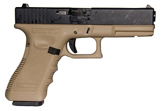 Пистолет WE Glock 18C gen.3 greengas tan (gp617b-tan)