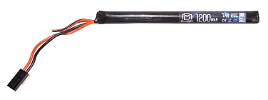 детальное фото для раздела Аккумулятор BlueMax LiPo 7.4В, 1200мАч, 20C, АК (уценка) интернет-магазин "Планета страйкбола»