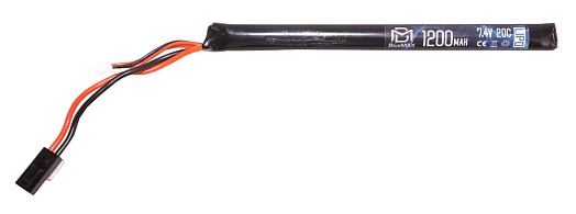 детальное фото для раздела Аккумулятор BlueMax LiPo 7.4В, 1200мАч, 20C, АК (уценка) интернет-магазин "Планета страйкбола»