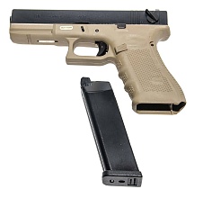 WE Пистолет Glock 18с gen.4, tan (gp617b)