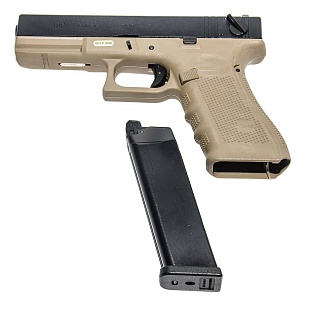 WE Пистолет Glock 18с gen.4, tan (gp617b)