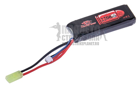 детальное фото для раздела Аккумулятор StormPower LiPo 7.4в, 2200мАч, 20С, блок интернет-магазин "Планета страйкбола»