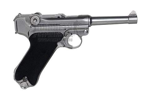 WE Пистолет Luger 'Parabellum' P08 4", хром (WE-P004)