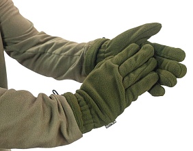 Перчатки Strike 10 размер флис, хаки